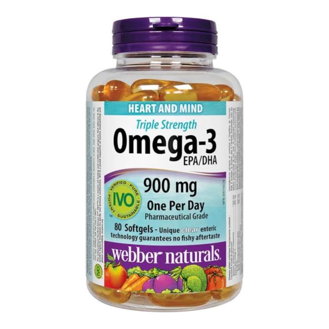 Webbers Naturals Triple Strenght Omega-3 EPA/DHA Omega-3 80 softgels