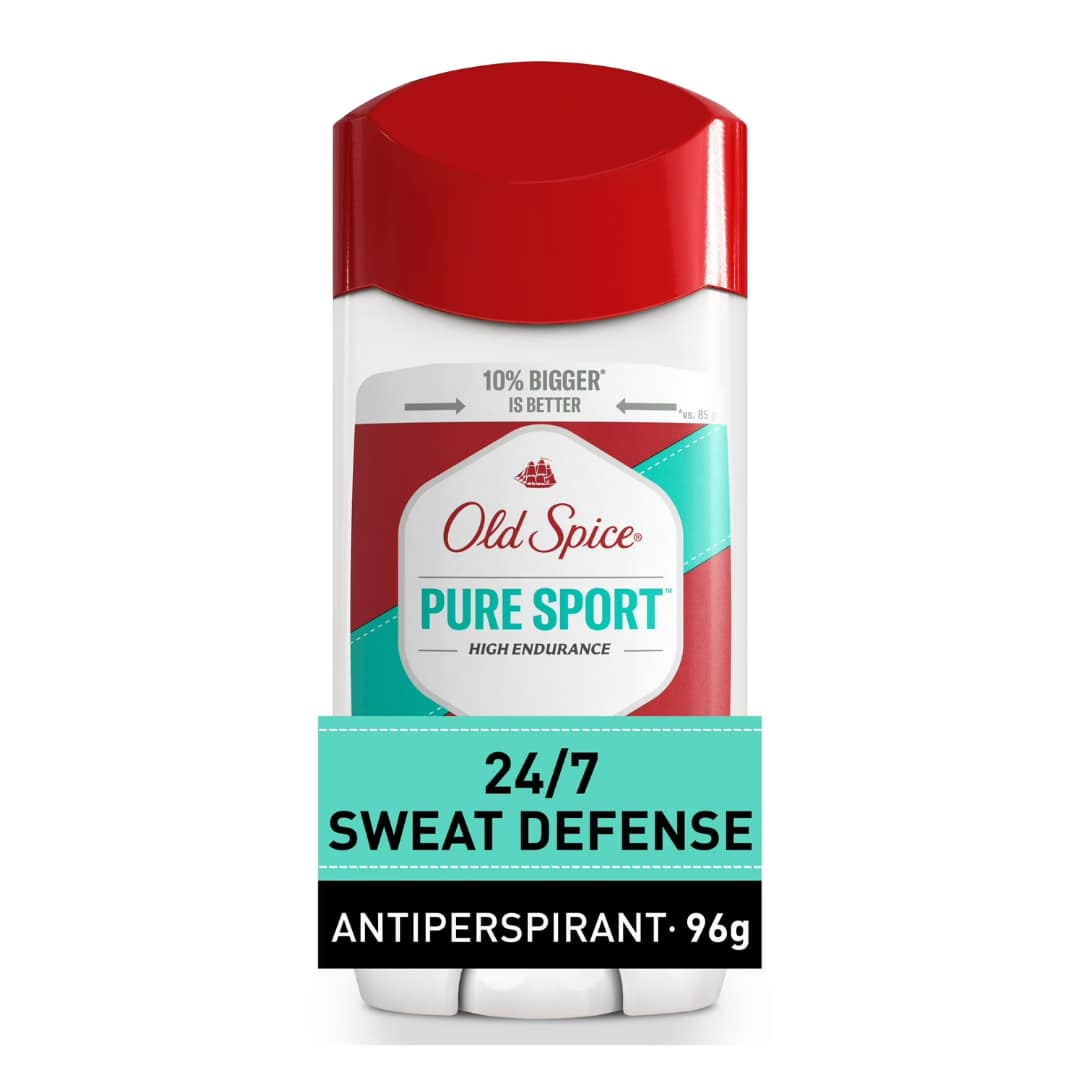 Old Spice High Endurance Anti-Perspirant Deodorant for Men, 48 Hour Protection, Pure Sport Scent 96g