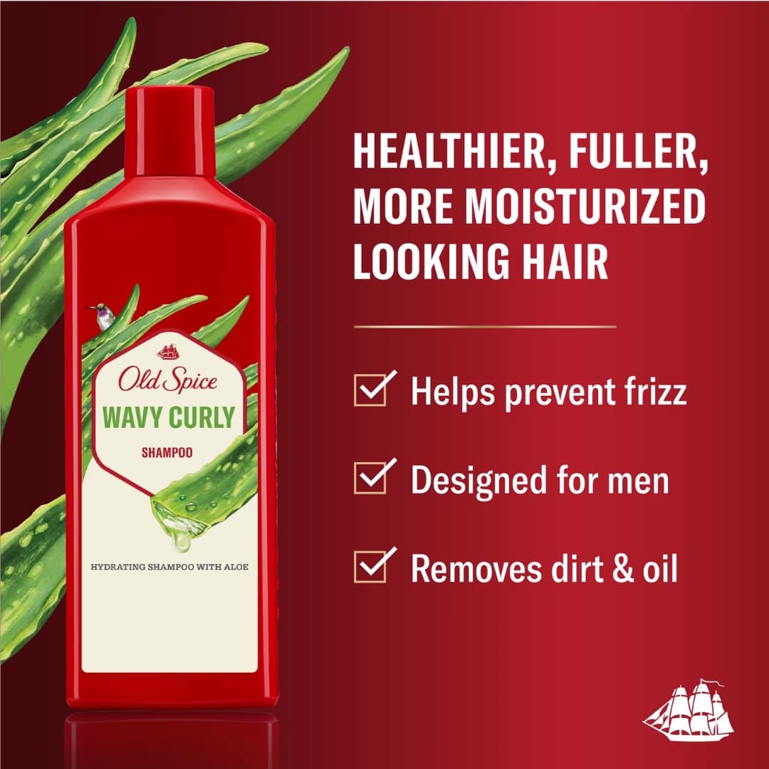 Old Spice Wavy Curly Shampoo with Aloe & Avocado Oil 400ml
