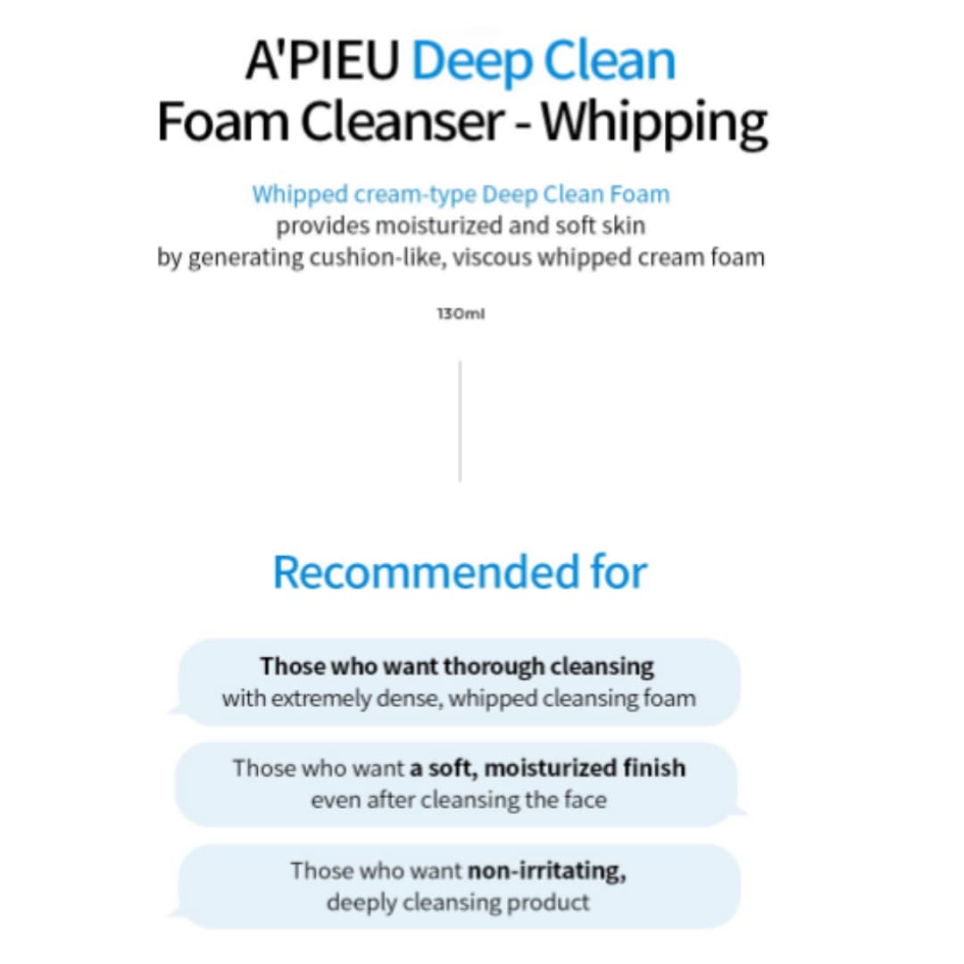 A’pieu Deep Clean Foam Cleanser(whipping) 130ml