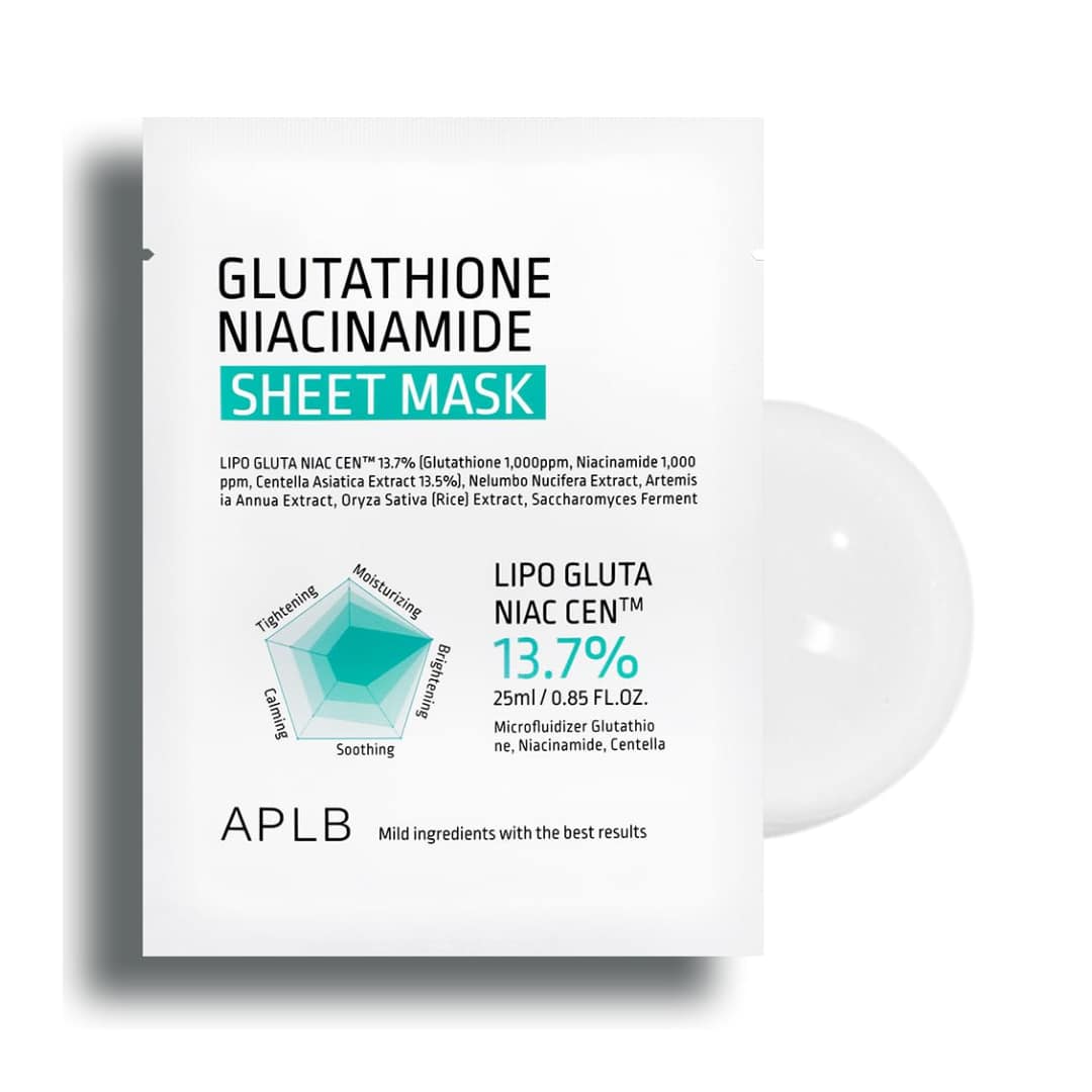 Aplb Glutathione Niacinamide Sheet Mask (25ml*1ea)