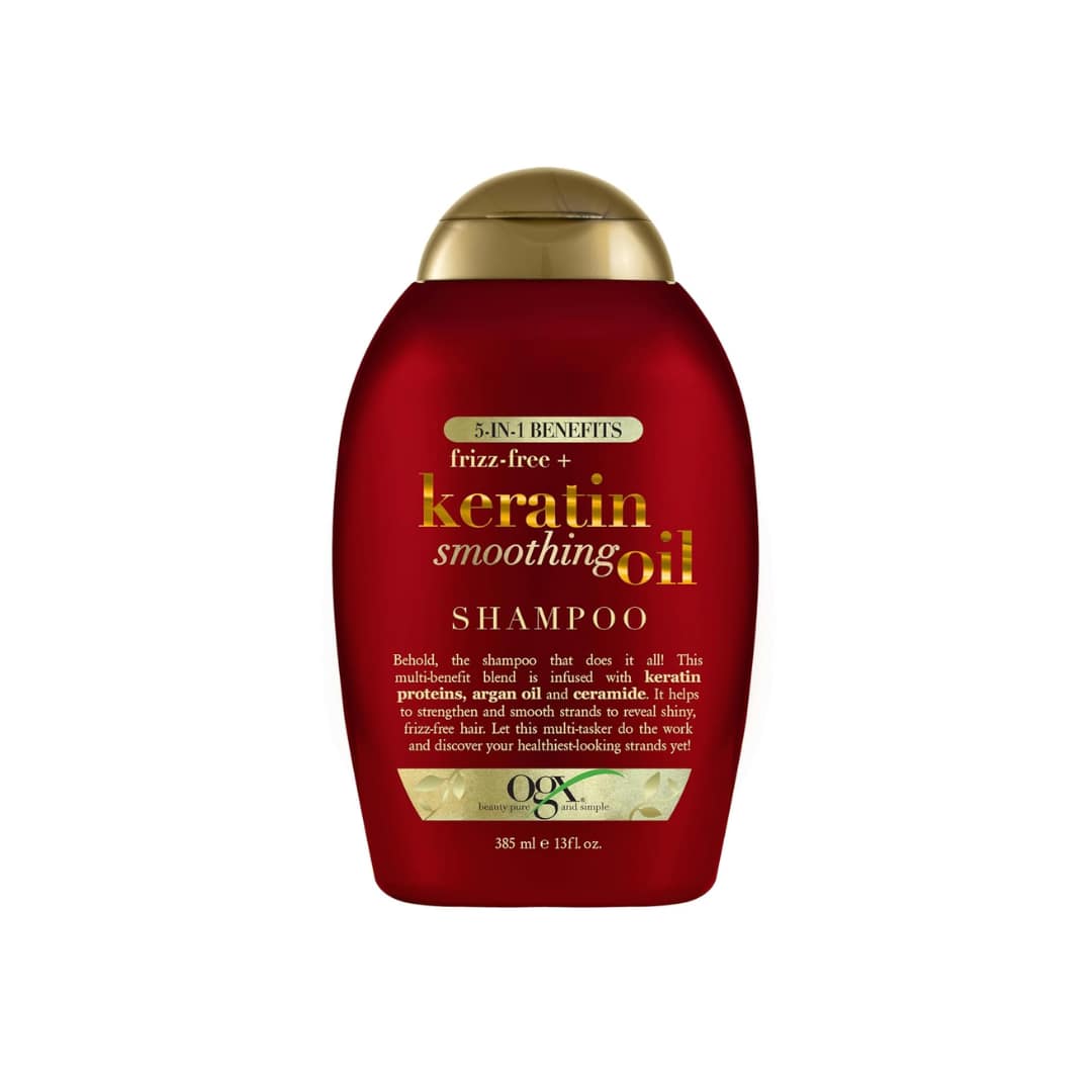 Ogx Frizz-Free + Keratin Smoothing Oil Shampoo 385ml