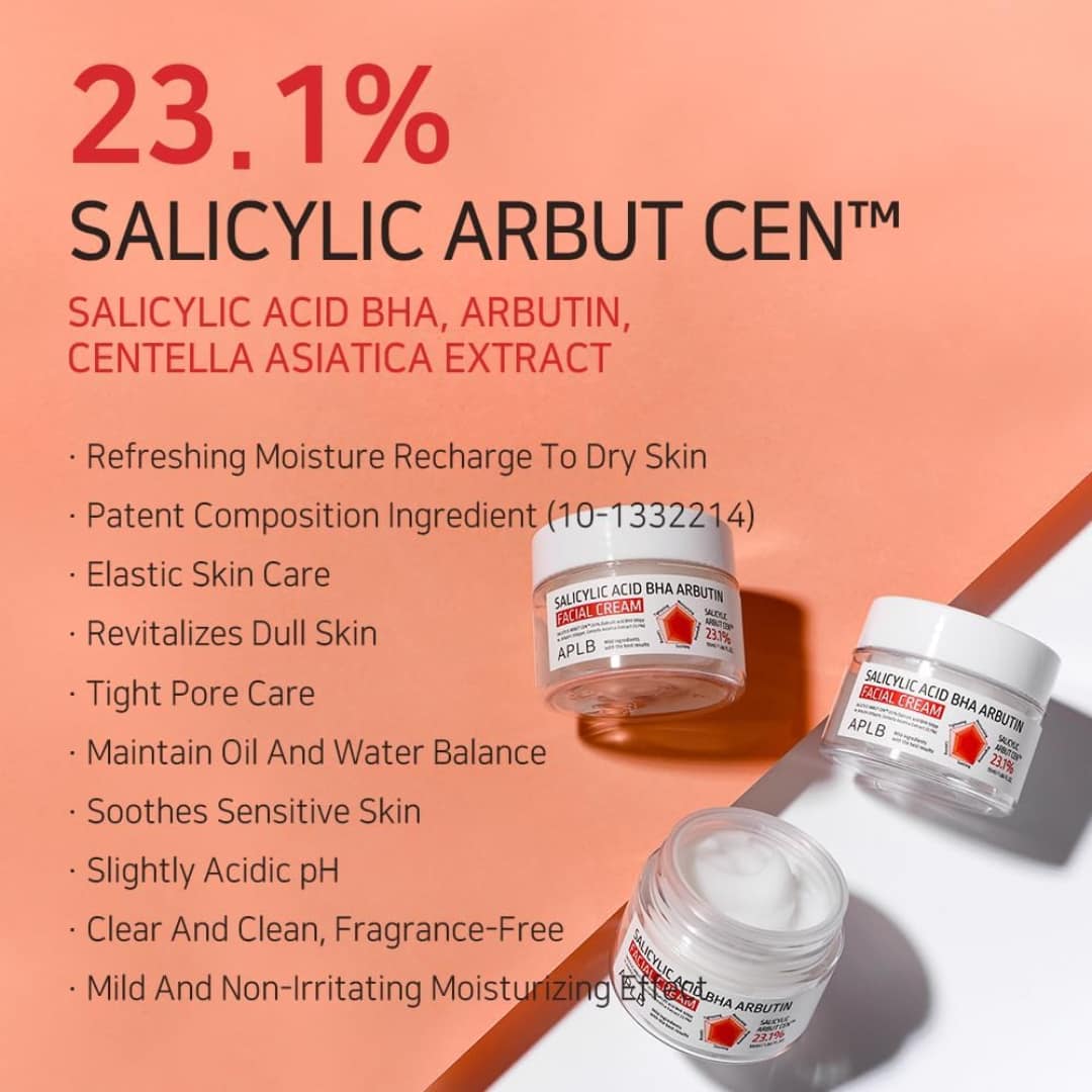 Aplb Salicylic Acid Bha Arbutin Facial Cream 55ml