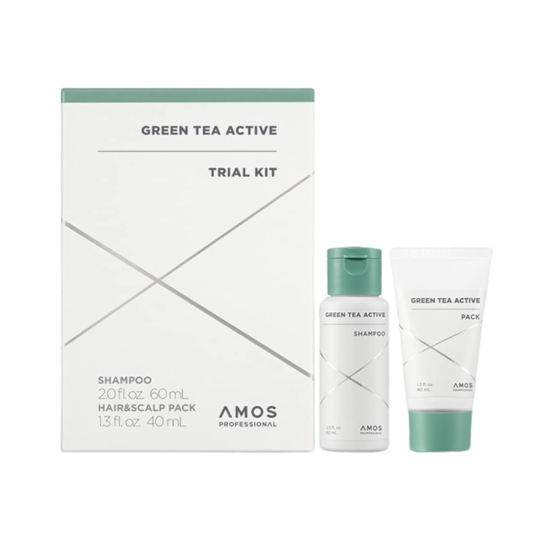 Amos Professional Green Active Shampoo 60ml+pack 40ml Trial Kit