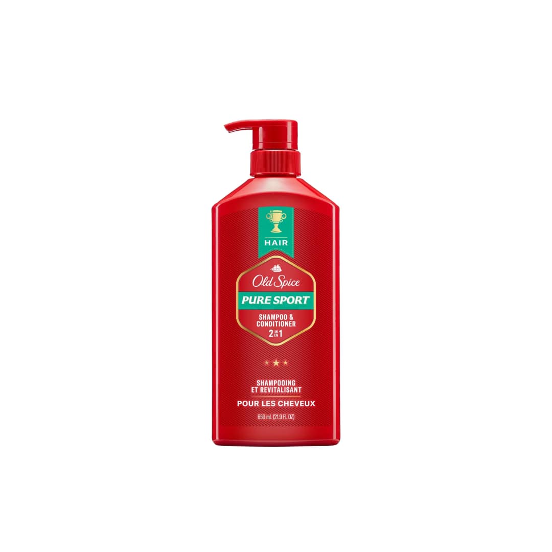 Old Spice Pure Sport 2in1 Shampoo and Conditioner for Men 600ml