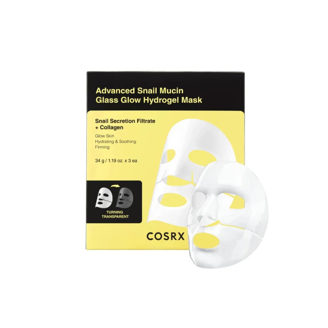 Cosrx Advanced Snail Mucin Glass Glow Hydrogel Mask 34g (3ea)