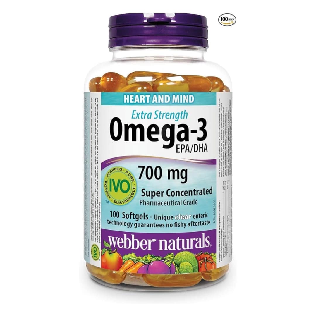 Webber Naturals Omega-3 700mg EPA/DHA 100 Softgels