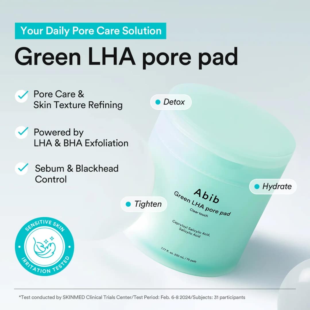 Abib Green Lha Pore Pad Clear Touch (70ea)230ml (Renewed)