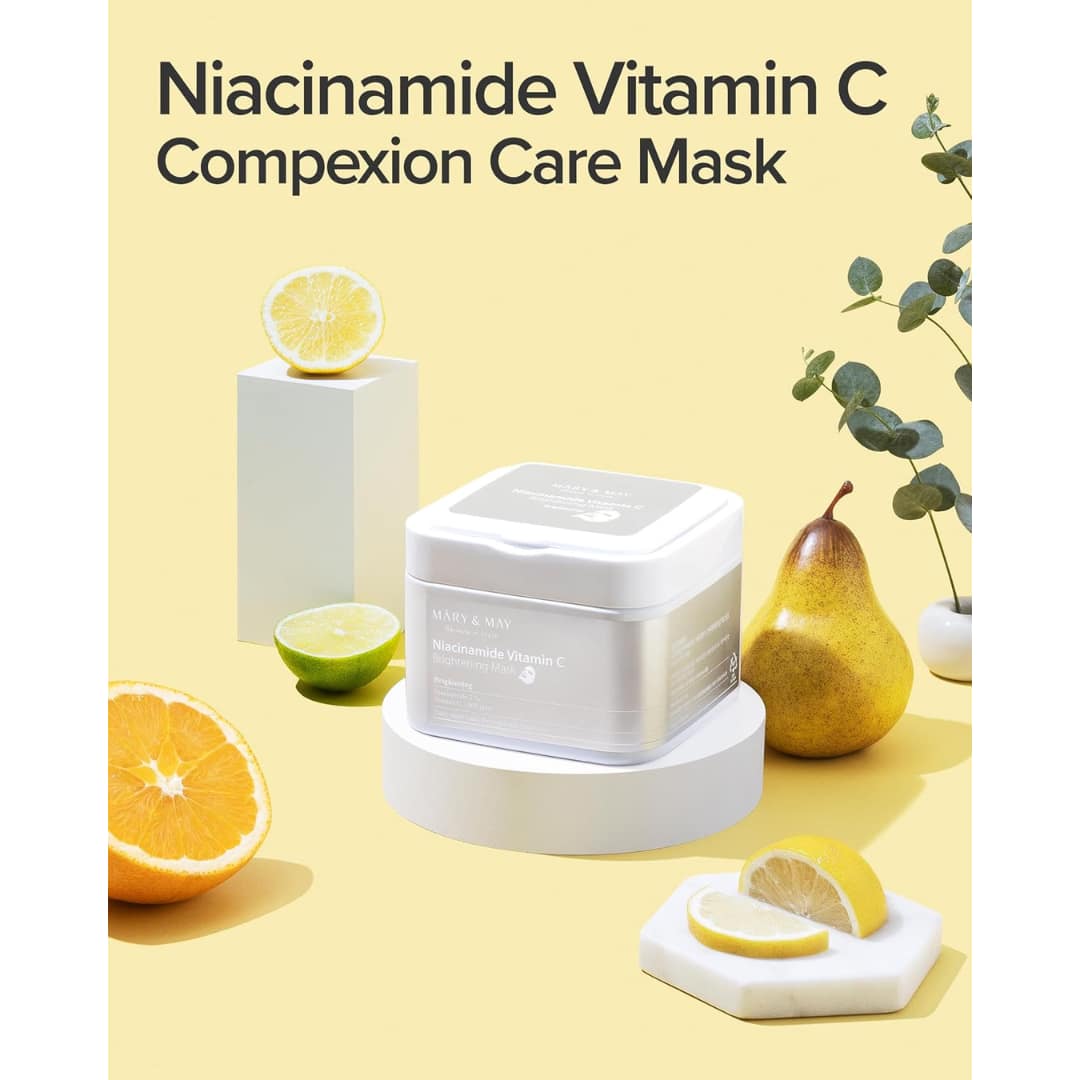 Mary&may Niacinamide Vitamin C Brightening Mask 30pcs
