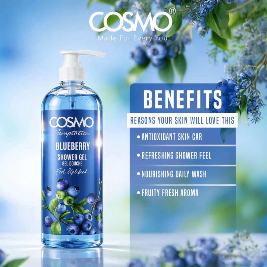 COSMO Temptation Blueberry Shower Gel 480ml