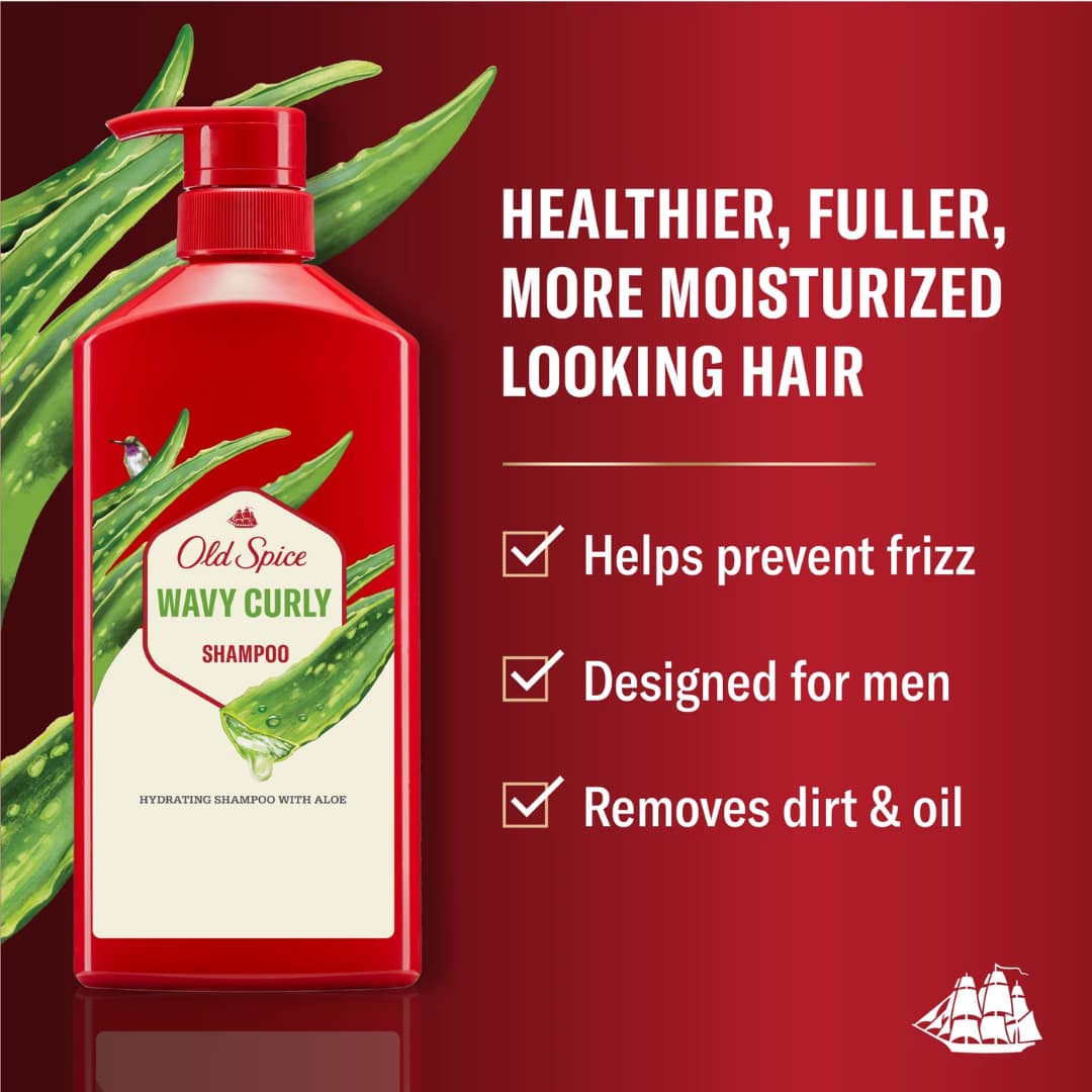 Old Spice Wavy Curly Shampoo with Aloe & Avocado Oil 650ml