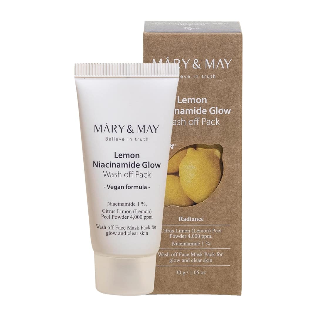 Mary&may Lemon Niacinamide Glow Wash Off Pack 30g