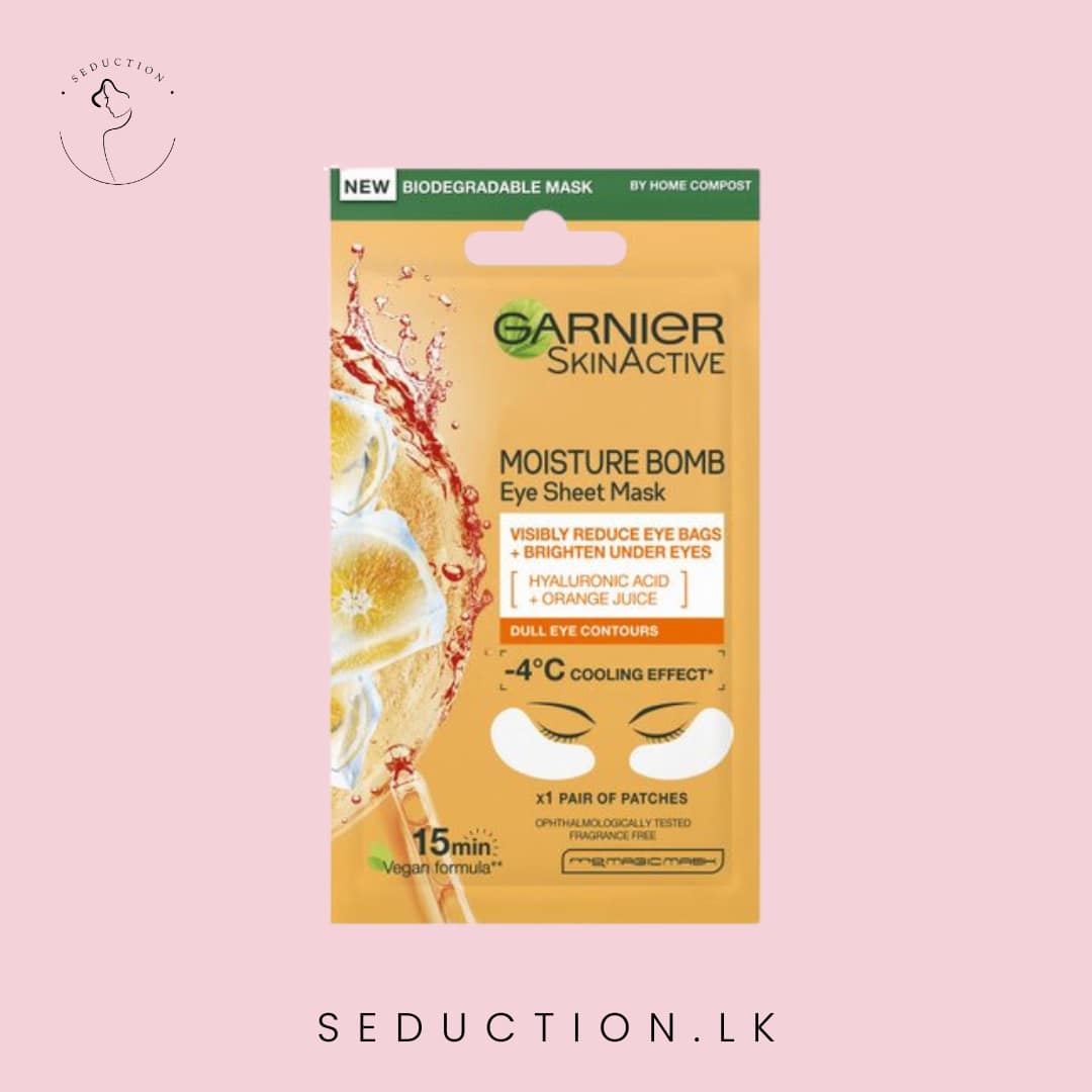 Garnier Eye Sheet Mask Orange Juice + Hyaluronic Acid Moisture Bomb