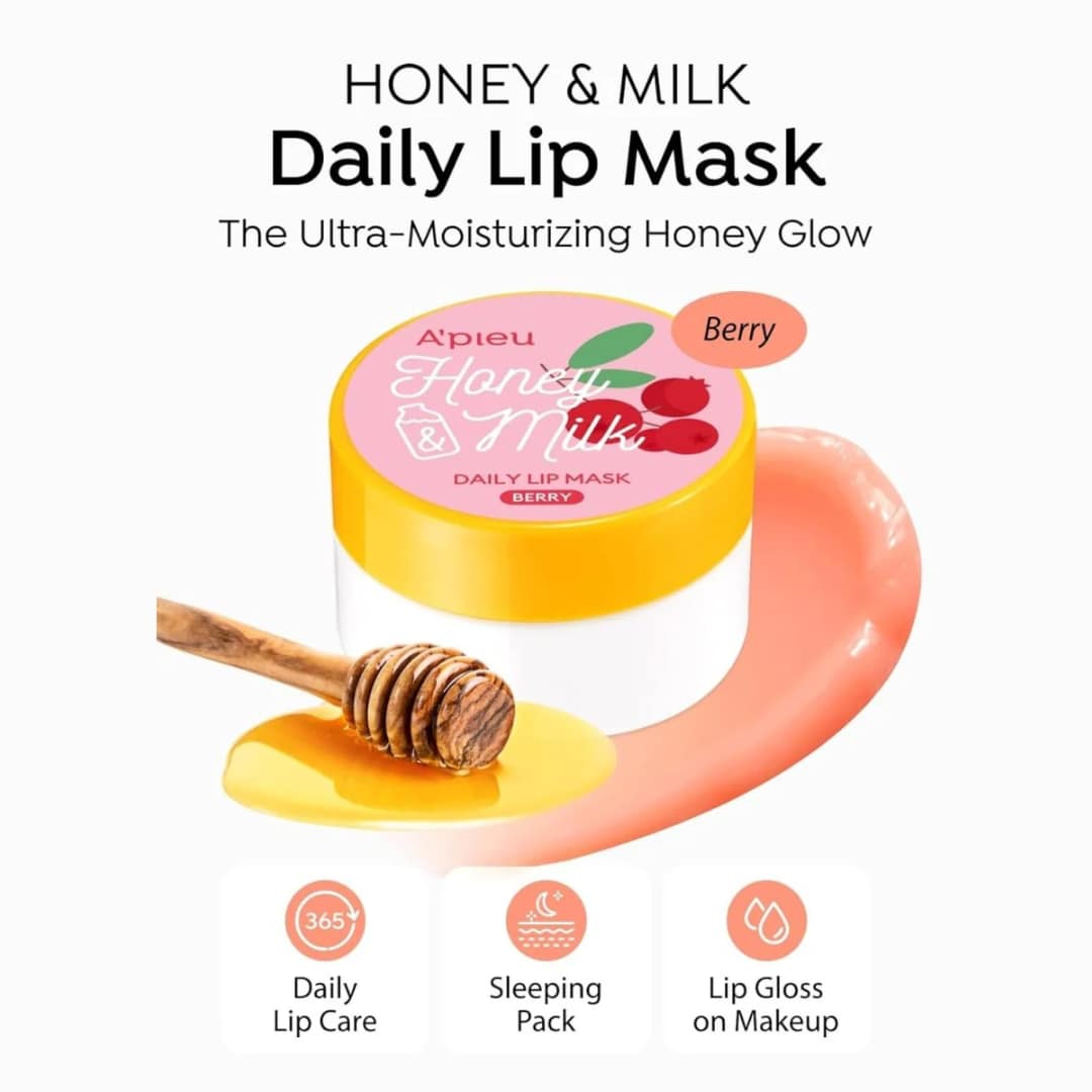 A’pieu Honey And Milk Daily Lip Mask Berry 6g