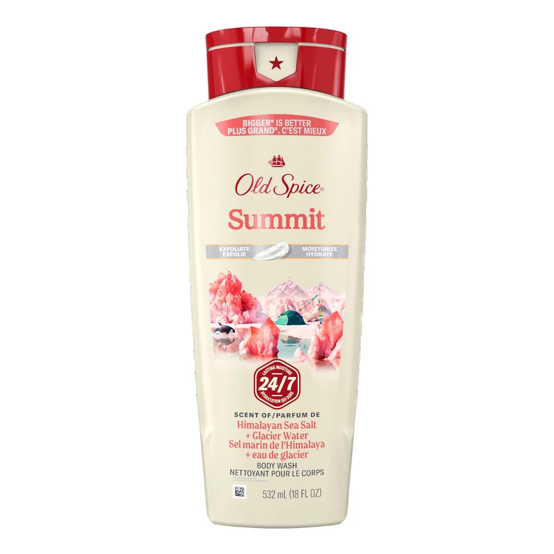 Old Spice Men’s Body Wash for Men, Summit Scent, 24/7 Shower Fresh, Exfoliation + Moisturization 532ml