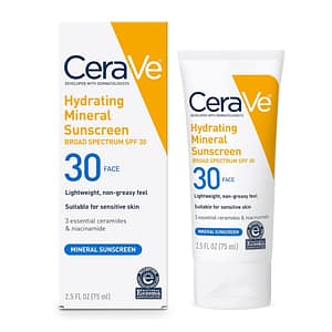Cerave Hydrating Mineral Sunscreen SPF 30 Face Lotion 75ml