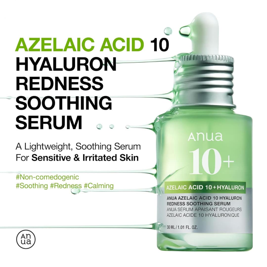 Anua 10+ Azelaic Acid Hyaluronic Acid Redness Soothing Serum 10ml