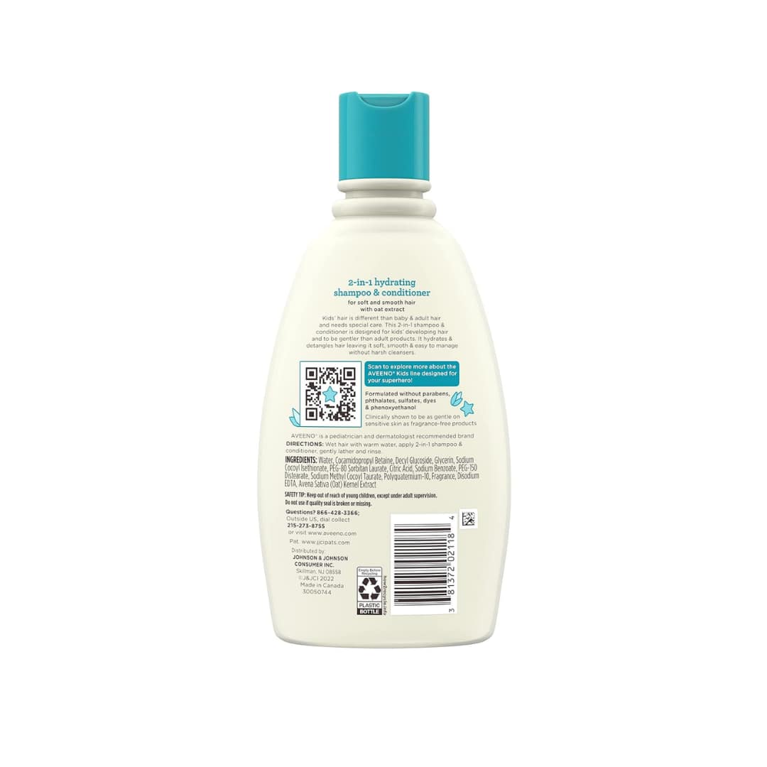 Aveeno Kids 2 in 1 Hydrating Shampoo and Conditioner with Oat Extract 354ml