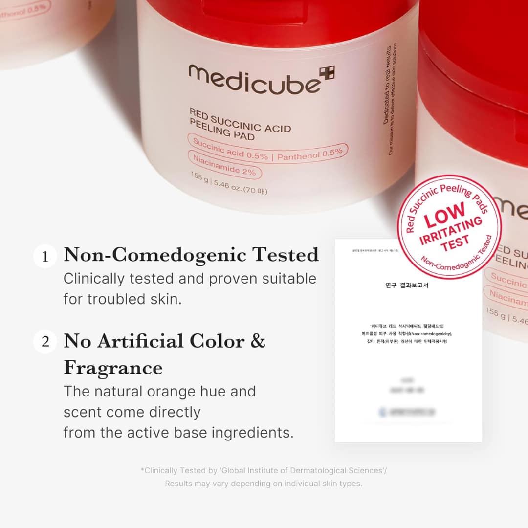Medicube Red Succinic Acid Peeling Pad 70 pads 155g