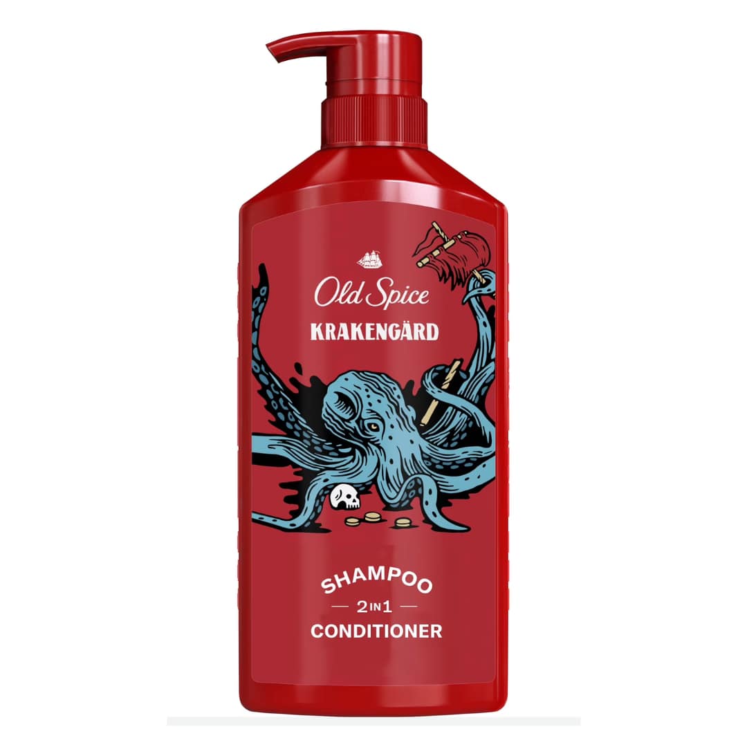 Old Spice Krakengard 2in1 Shampoo & Conditioner for Men, Healthier, Fuller, More Moisturized Looking Hair 650ml