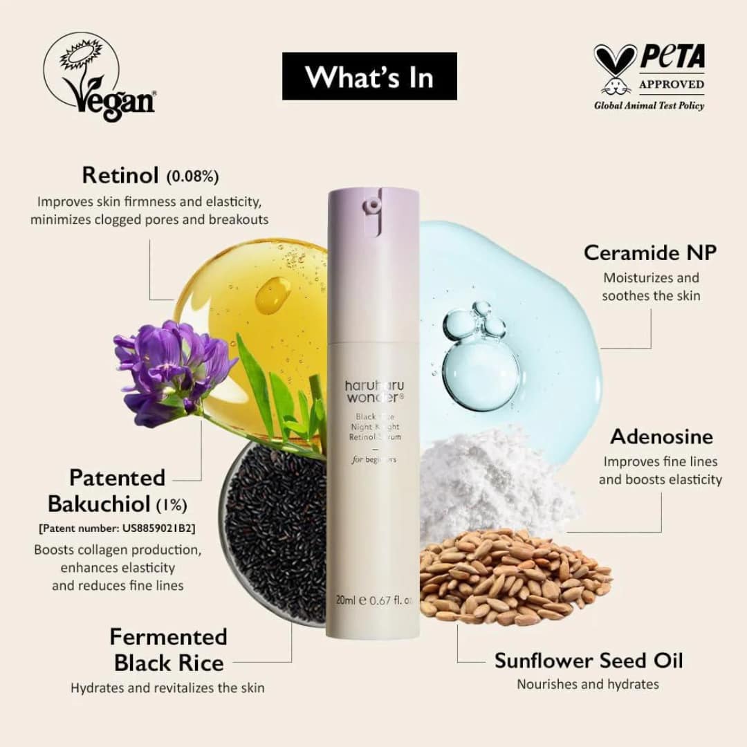 HaruHaru Wonder Black Rice Night Knight Retinol Serum 20ml